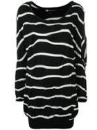Y-3 Oversized Wavy Striped Sweater - Black