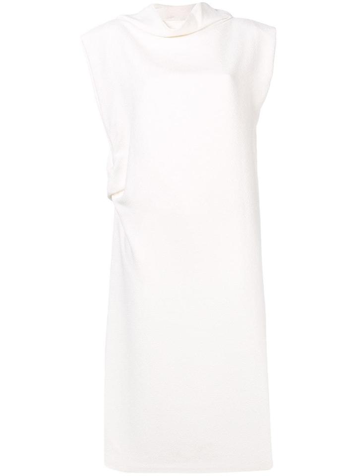 Jil Sander Draped Midi Dress - White