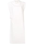 Jil Sander Draped Midi Dress - White