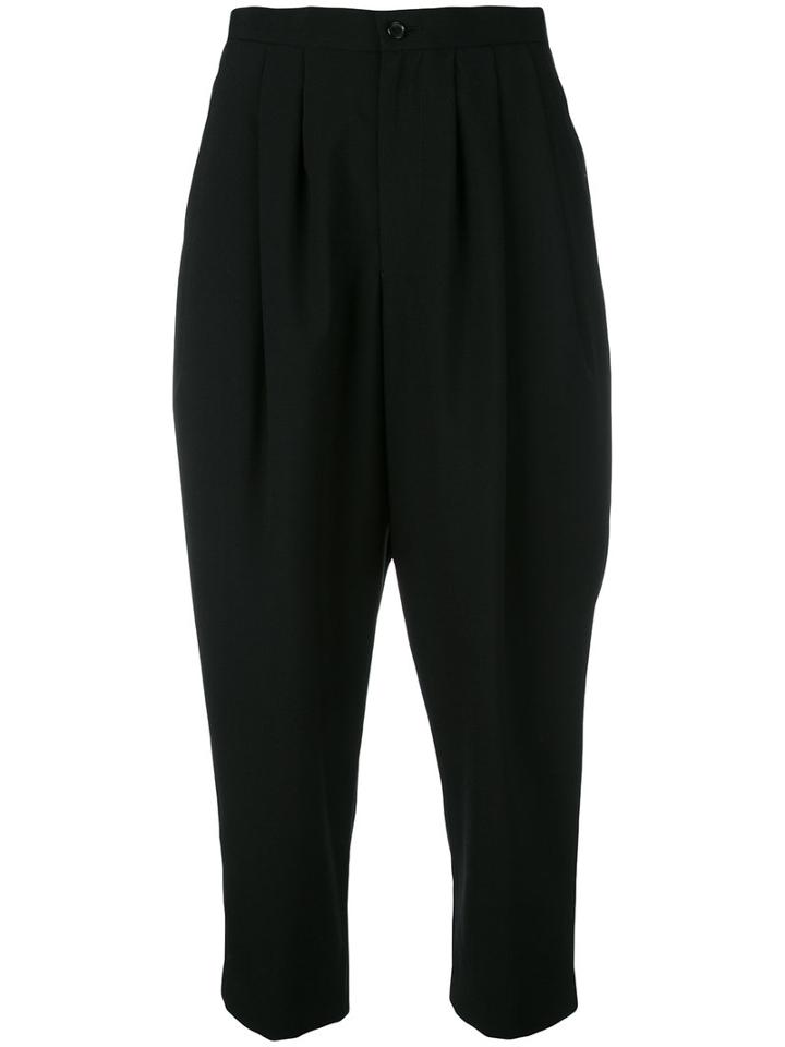 Comme Des Garçons Comme Des Garçons - Cropped Trousers - Women - Wool/cupro - L, Women's, Black, Wool/cupro