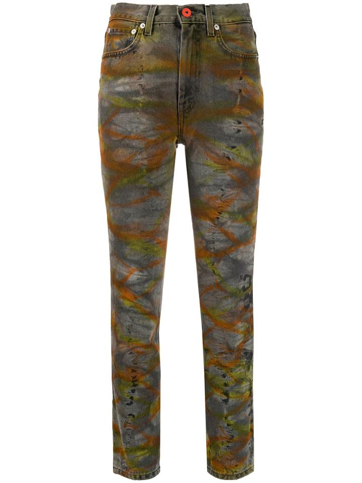 Heron Preston Tie-dye Tapered Jeans - Grey