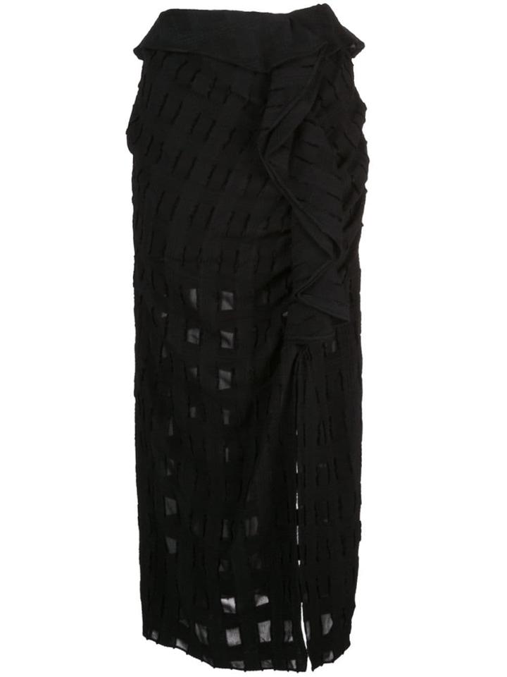 Rachel Comey Ruffled Front Maxi Skirt - Black