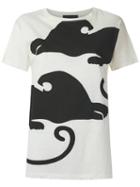 Andrea Bogosian - Printed Top - Women - Cotton - M, White, Cotton