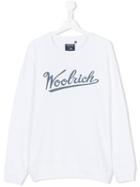 Woolrich Kids - Teen Logo Sweatshirt - Kids - Cotton - 14 Yrs, White
