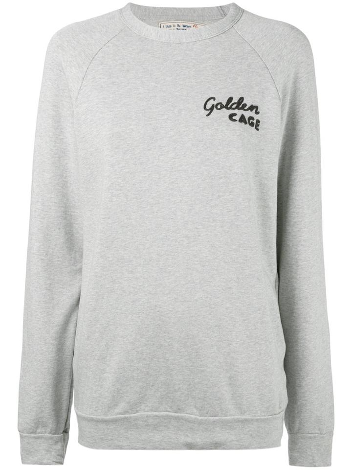 Sandrine Rose - Slogan Patch Top - Women - Cotton/spandex/elastane/modal - Xs, Grey, Cotton/spandex/elastane/modal