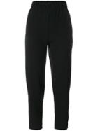 Ganni High Waisted Tapered Trousers - Black