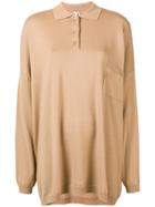 Loewe Oversized Polo Sweater - Brown
