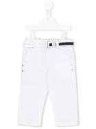 Lapin House - Belted Trousers - Kids - Cotton/spandex/elastane/tactel - 36 Mth, White