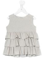 Douuod Kids - Ruffled Top - Kids - Polyamide/polyester/polyurethane/viscose - 8 Yrs, Girl's, Nude/neutrals
