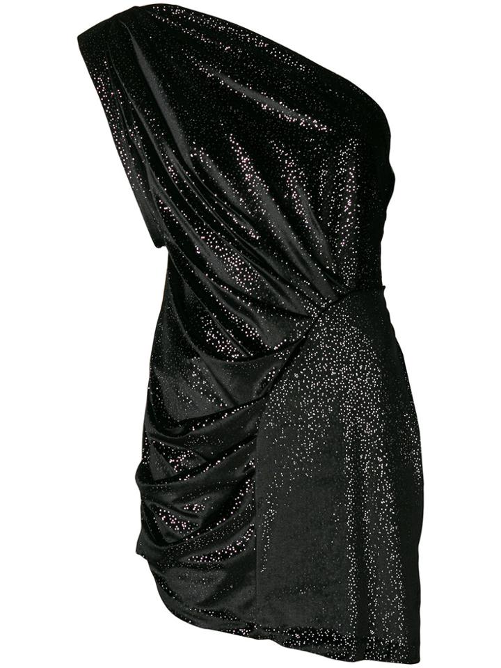 Attico One Shoulder Mini Dress - Black
