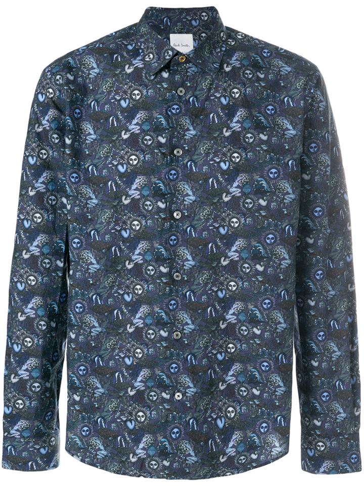 Paul Smith Sun Print Shirt - Blue