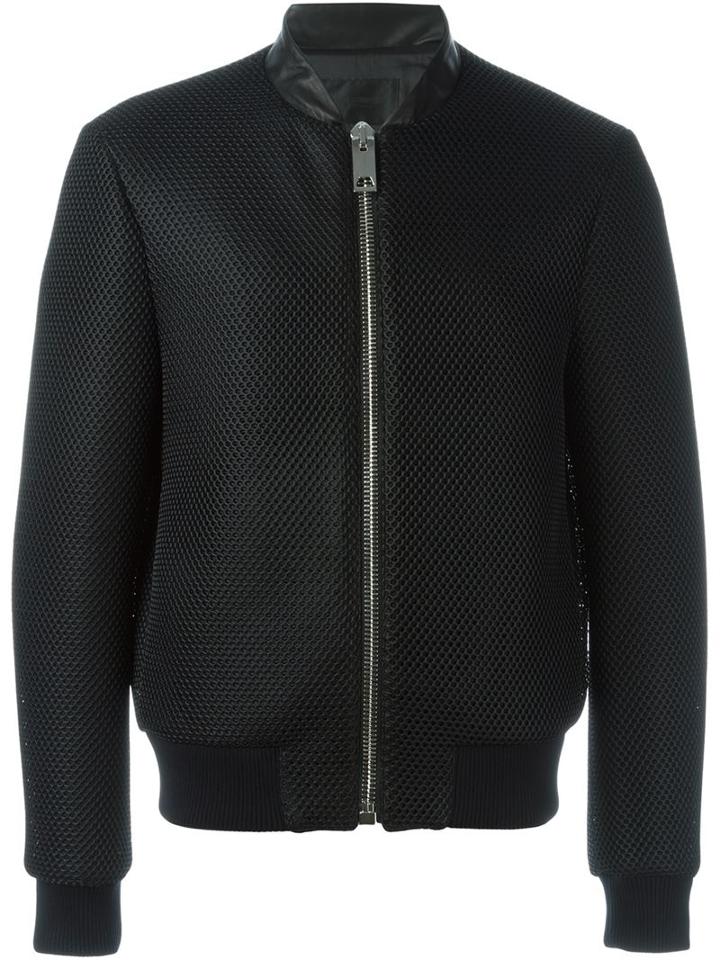 Les Hommes Mesh Bomber Jacket