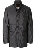 Canali Quilted Short Coat - Brown