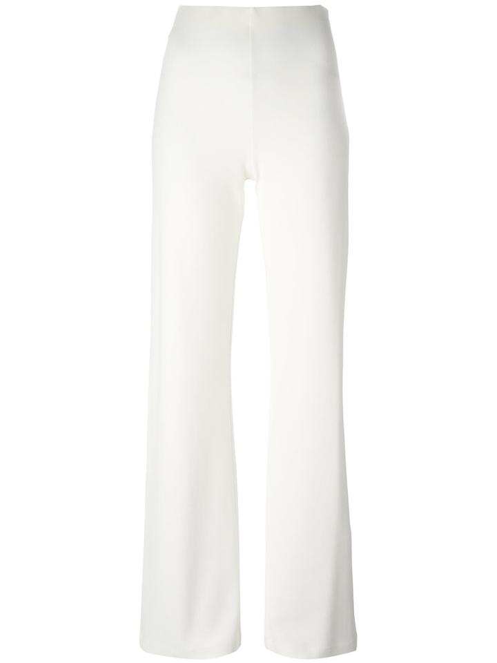 Max Mara High-waisted Trousers, Women's, Size: 42, White, Viscose/polyamide
