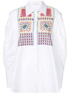 Miahatami Embroidered Oversized Shirt - White