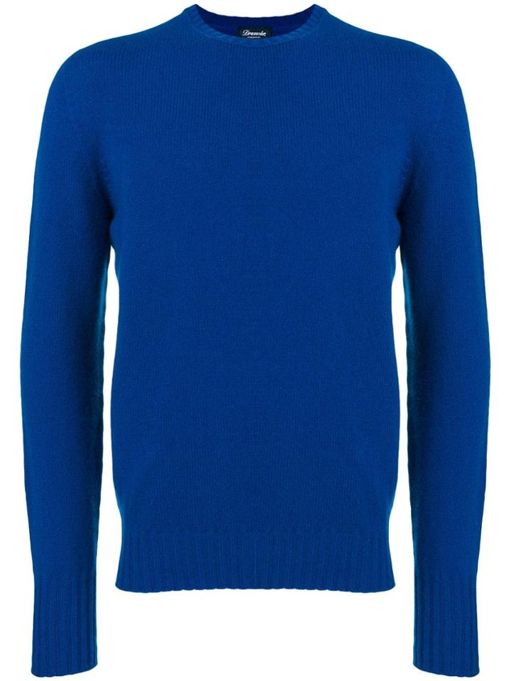 Drumohr Long-sleeve Fitted Sweater - Blue