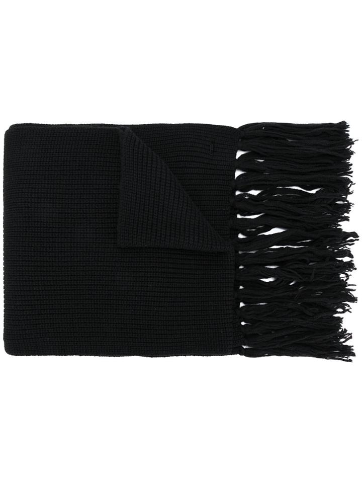 Ami Alexandre Mattiussi Fisherman's Rib Scarf - Black