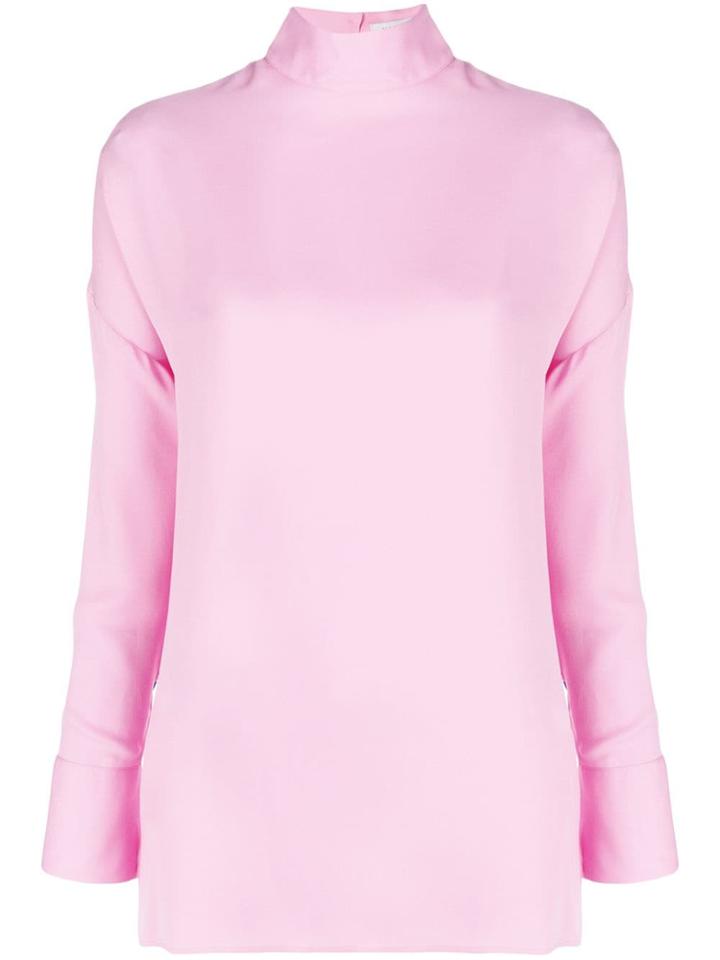 Valentino High Neck Blouse - Pink