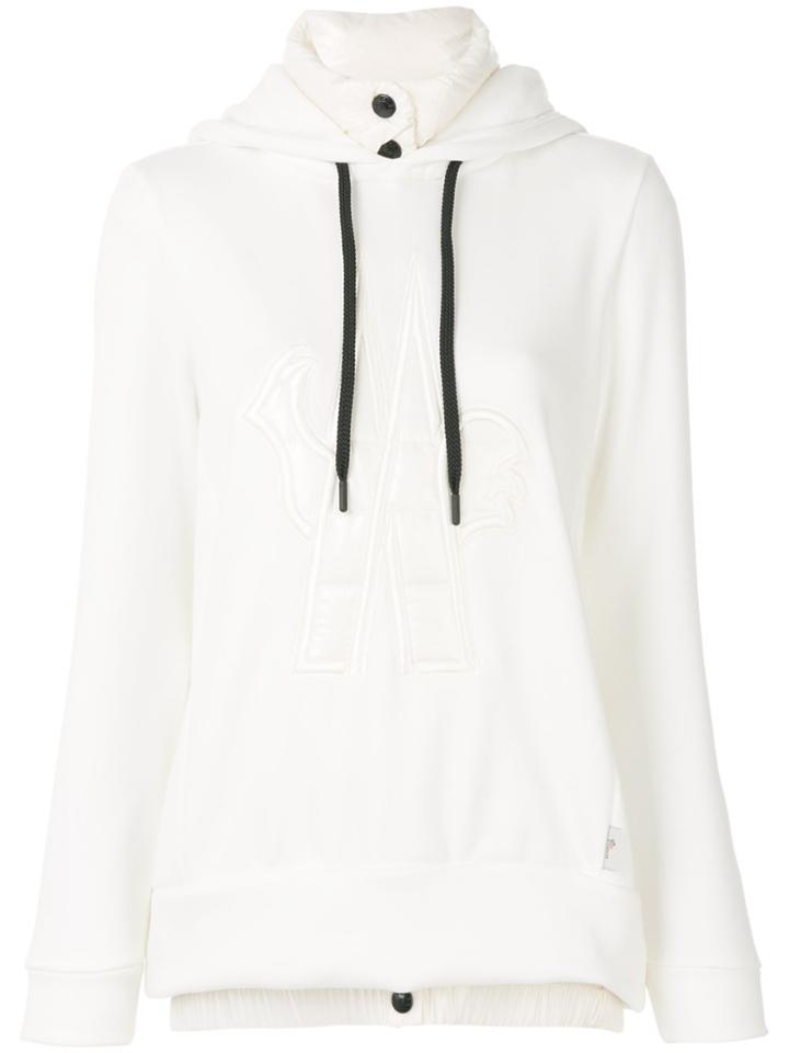 Moncler Grenoble Logo Patch Hooded Sweatshirt - White