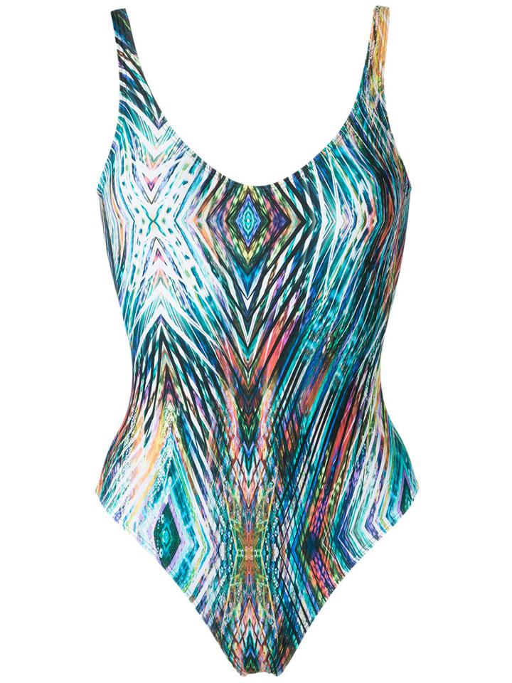 Lygia & Nanny - Printed Bodysuit - Women - Polyamide/spandex/elastane - 38, Women's, Blue, Polyamide/spandex/elastane
