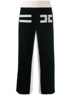 Elisabetta Franchi Colour Block Cropped Trousers - Black