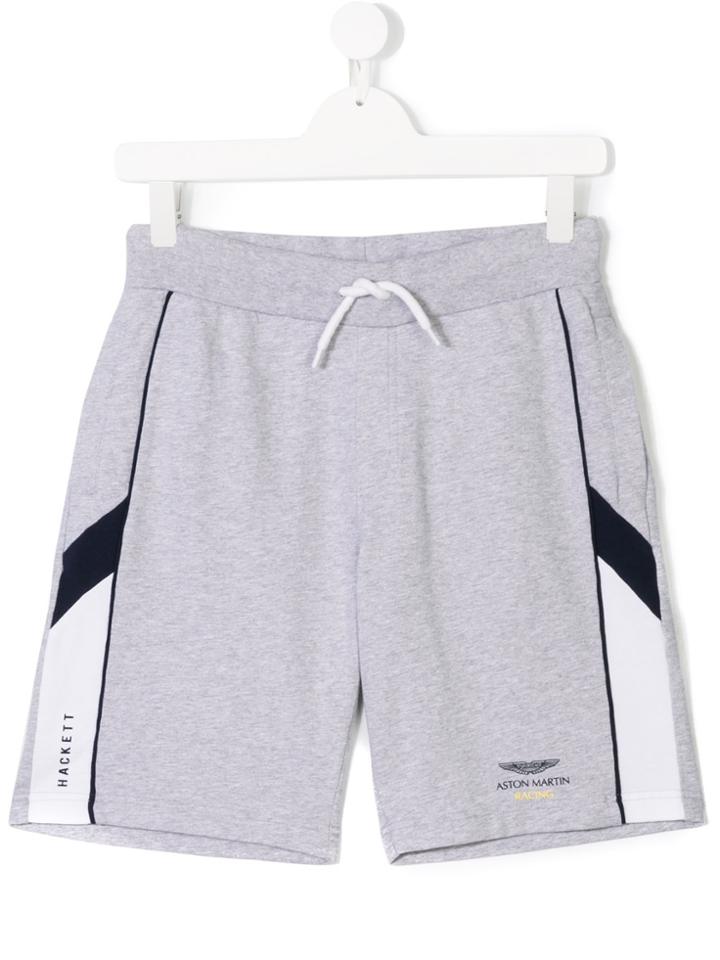 Hackett Kids Drawstring-waist Track Shorts - Grey