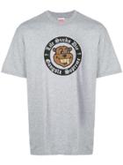 Supreme Cartoon Bear Print T-shirt - Grey