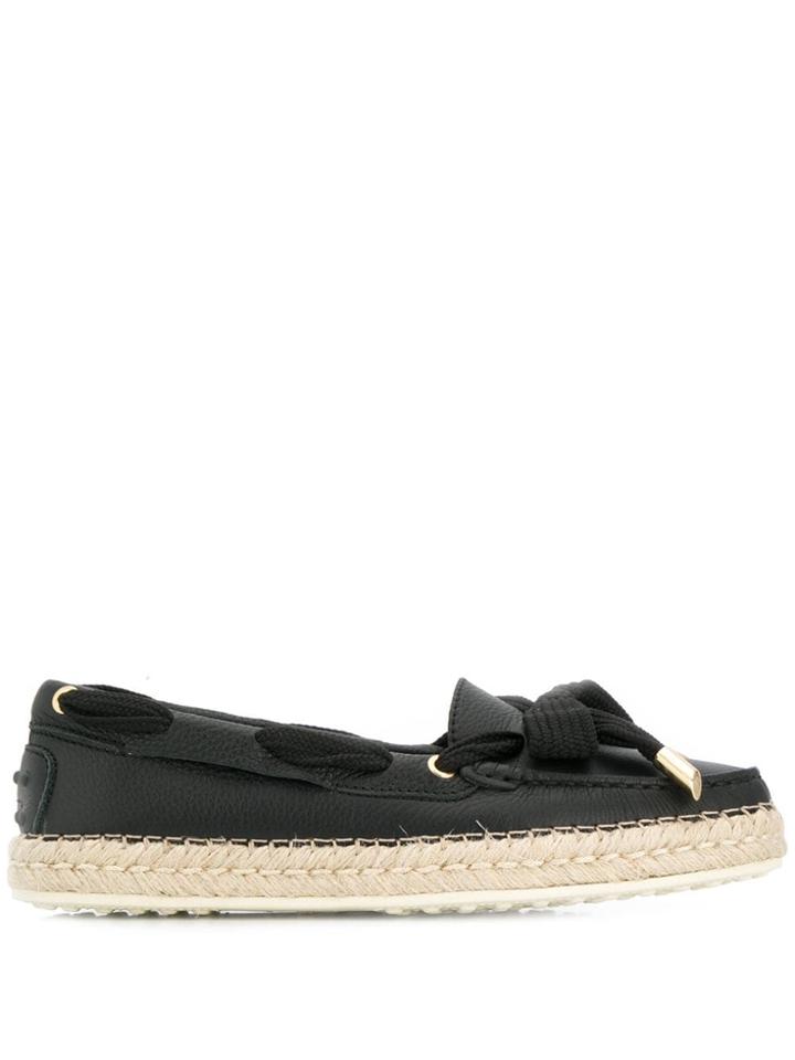Tod's Leather Espadrille - Black