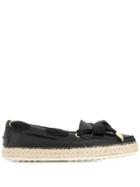 Tod's Leather Espadrille - Black