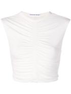 T By Alexander Wang Ruching Detail Top - White