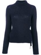 Dondup - Roll Neck Jumper - Women - Polyamide/alpaca/merino - L, Blue, Polyamide/alpaca/merino