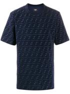 Fendi Velvet Monogram T-shirt - Blue