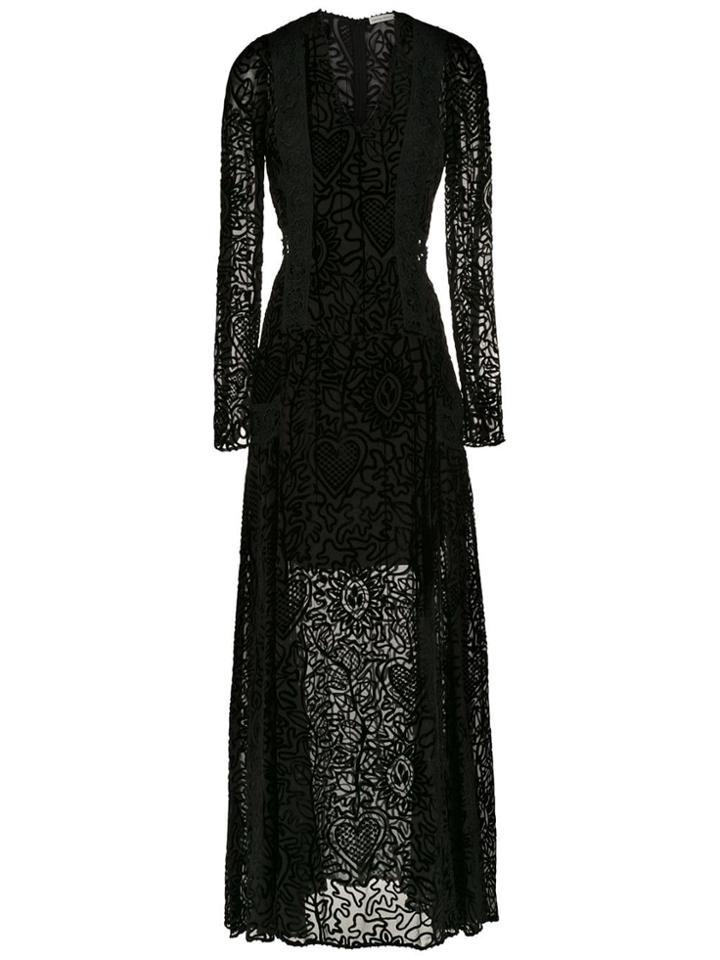 Martha Medeiros Long Velvet Dress - Black