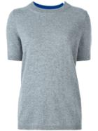 Twin-set Knitted T-shirt, Women's, Size: Large, Grey, Polyester/cashmere