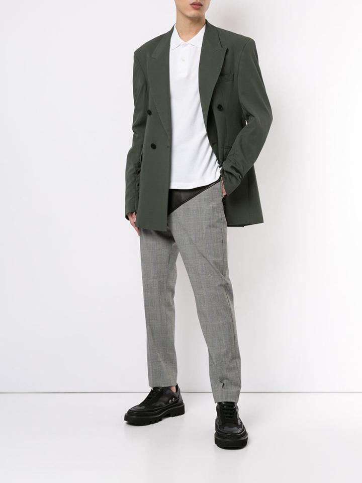 Cmmn Swdn Ellis Double Breasted Blazer - Green