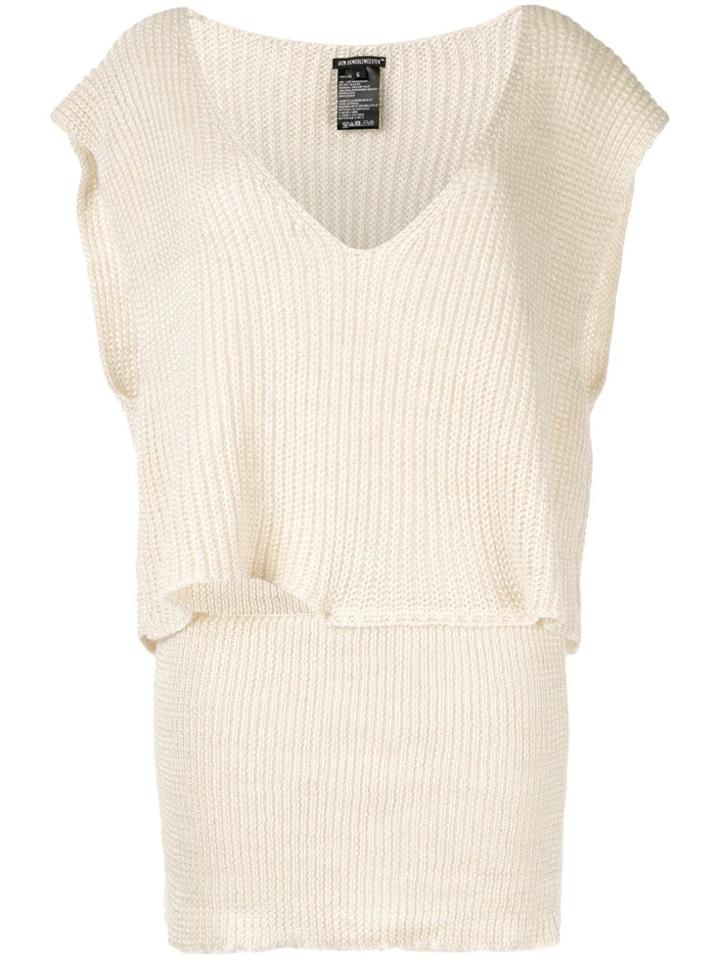 Ann Demeulemeester Centaur Knitted Top - White
