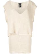 Ann Demeulemeester Centaur Knitted Top - White
