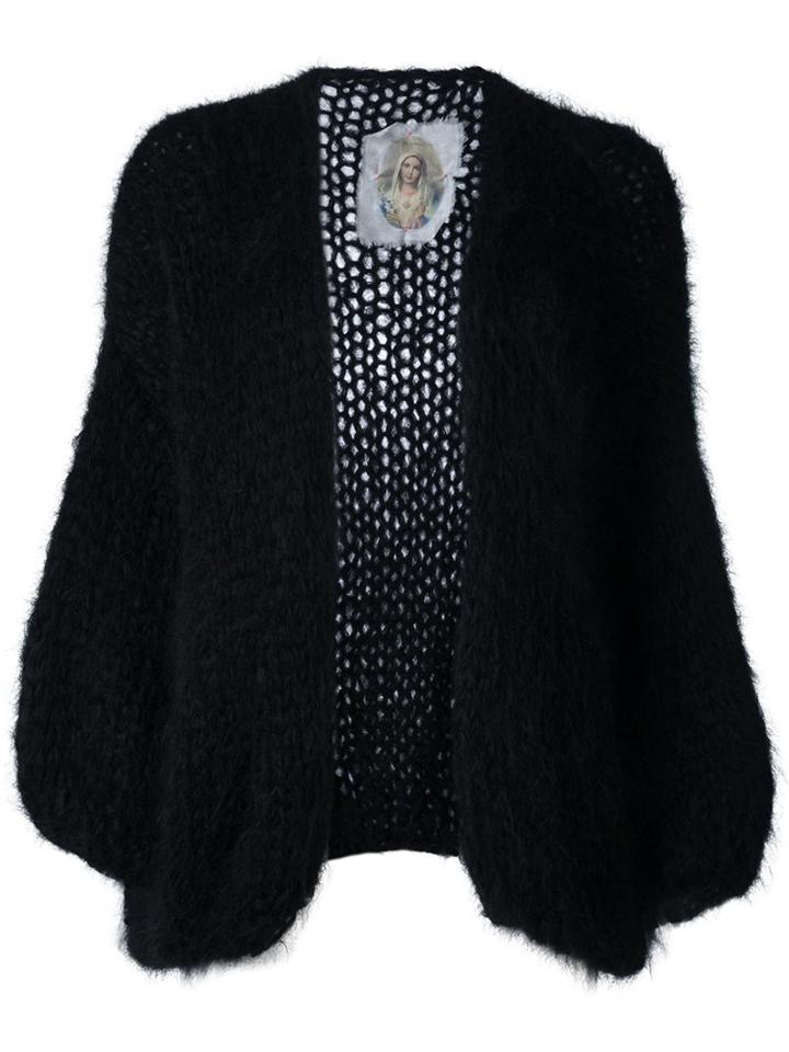 Made By Bernadette Open Front Cardigan, Women's, Black, Mohair