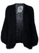 Made By Bernadette Open Front Cardigan, Women's, Black, Mohair