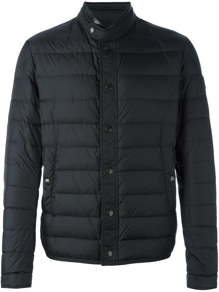 Moncler 'hanriot' Padded Jacket, Men's, Size: 1, Black, Lamb Skin/polyamide/feather
