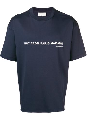 Drôle De Monsieur Slogan T-shirt - Blue