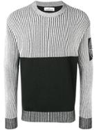 Stone Island Contrast Panels Jumper - Brown