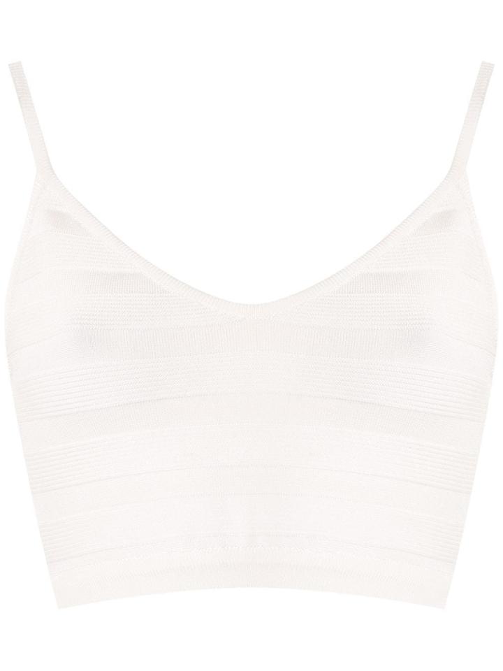 Andrea Bogosian Pluto Knit Cropped Top - White