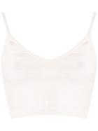 Andrea Bogosian Pluto Knit Cropped Top - White