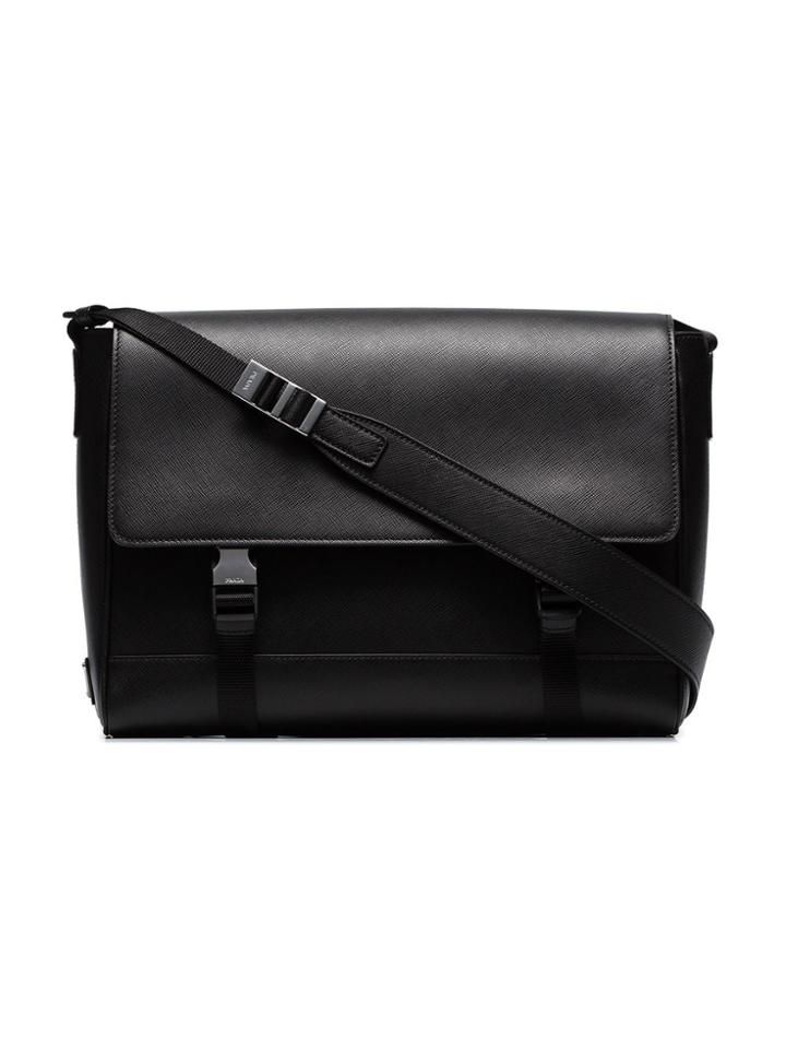 Prada Black Saffiano Leather Messenger Bag