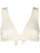 Marysia Deep V-neck Bikini Top - Neutrals