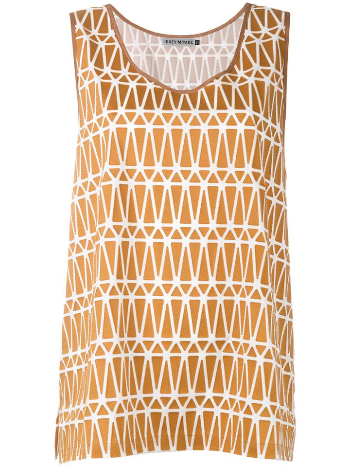 Issey Miyake Men - Printed Jersey Tank Top - Women - Cotton/polyester/lyocell - 2, White, Cotton/polyester/lyocell