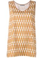 Issey Miyake Men - Printed Jersey Tank Top - Women - Cotton/polyester/lyocell - 2, White, Cotton/polyester/lyocell