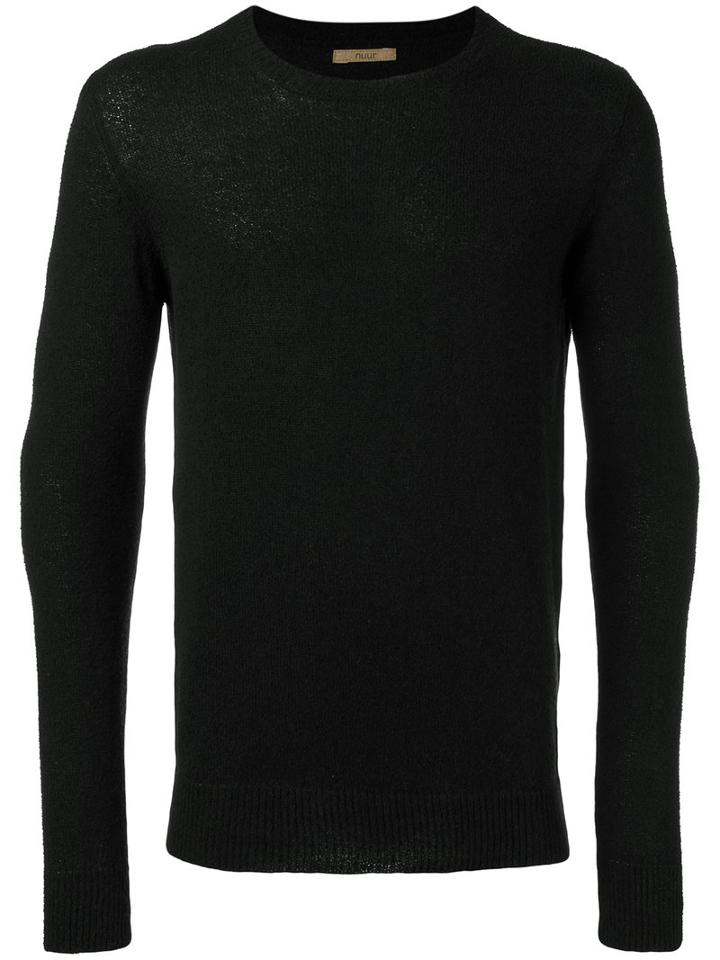Nuur Plain Sweatshirt, Men's, Size: 52, Black, Cotton/nylon