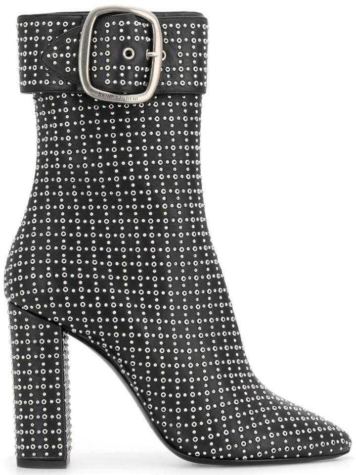 Saint Laurent Joplin Buckle Boots - Black